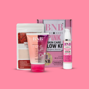BNB Pink Glow Kit ( Toneup Facewash + Saffron Mask + Pink Glow Sunscreen Spf 60 )